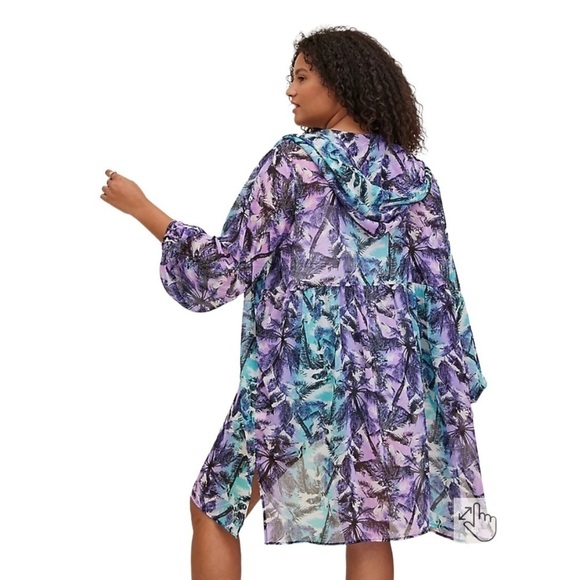 TORRID CHIFFON MIDI SHEER JACKET- SIZE 1 - Picture 3 of 5